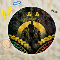Vanuatu Happy Father's Day Beach Blanket Mi Lavem Yu Papa Polynesian Tribal LT05 One Size 150cm Reggae - Polynesian Pride