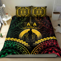 Vanuatu Happy Father's Day Bedding Set Mi Lavem Yu Papa Polynesian Tribal