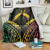 Vanuatu Happy Father's Day Blanket Mi Lavem Yu Papa Polynesian Tribal LT05 Reggae - Polynesian Pride