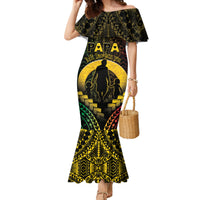 Personalised Vanuatu Happy Father's Day Family Matching Mermaid Dress and Hawaiian Shirt Mi Lavem Yu Papa Polynesian Tribal
