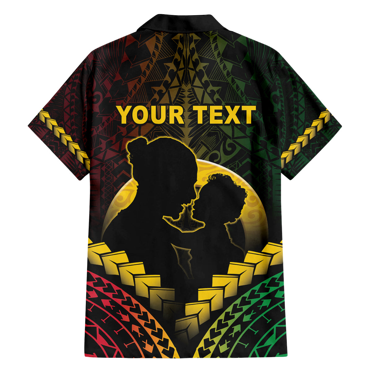 Personalised Vanuatu Happy Father's Day Family Matching Off Shoulder Maxi Dress and Hawaiian Shirt Mi Lavem Yu Papa Polynesian Tribal