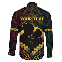 Personalised Vanuatu Happy Father's Day Family Matching Summer Maxi Dress and Hawaiian Shirt Mi Lavem Yu Papa Polynesian Tribal