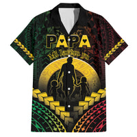 Personalised Vanuatu Happy Father's Day Family Matching Tank Maxi Dress and Hawaiian Shirt Mi Lavem Yu Papa Polynesian Tribal