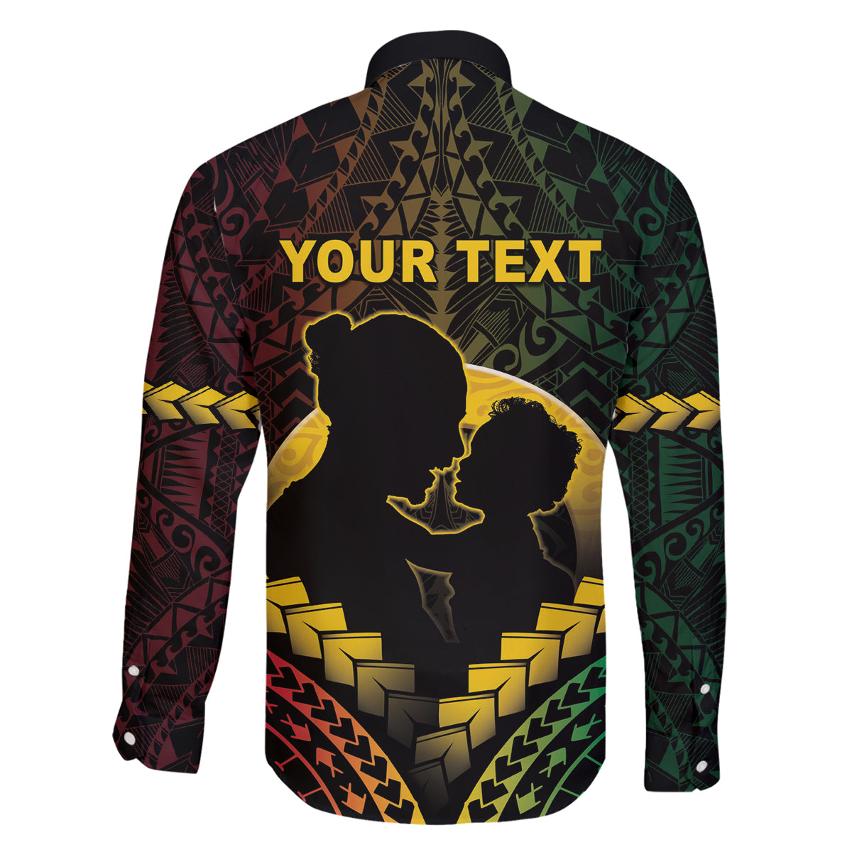 Personalised Vanuatu Happy Father's Day Family Matching Tank Maxi Dress and Hawaiian Shirt Mi Lavem Yu Papa Polynesian Tribal