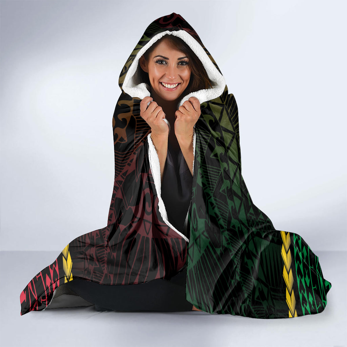 Vanuatu Happy Father's Day Hooded Blanket Mi Lavem Yu Papa Polynesian Tribal LT05 - Polynesian Pride
