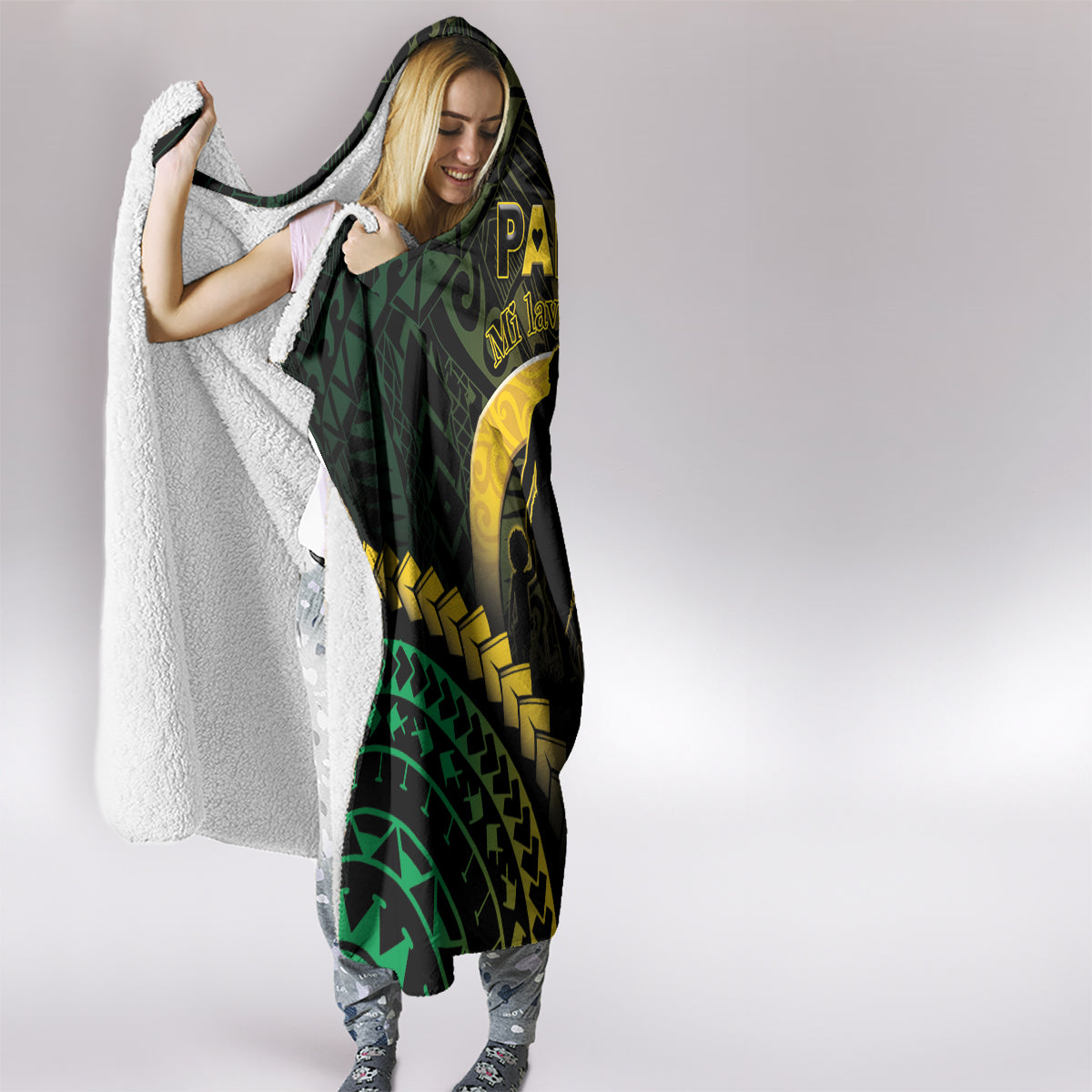 Vanuatu Happy Father's Day Hooded Blanket Mi Lavem Yu Papa Polynesian Tribal LT05 - Polynesian Pride