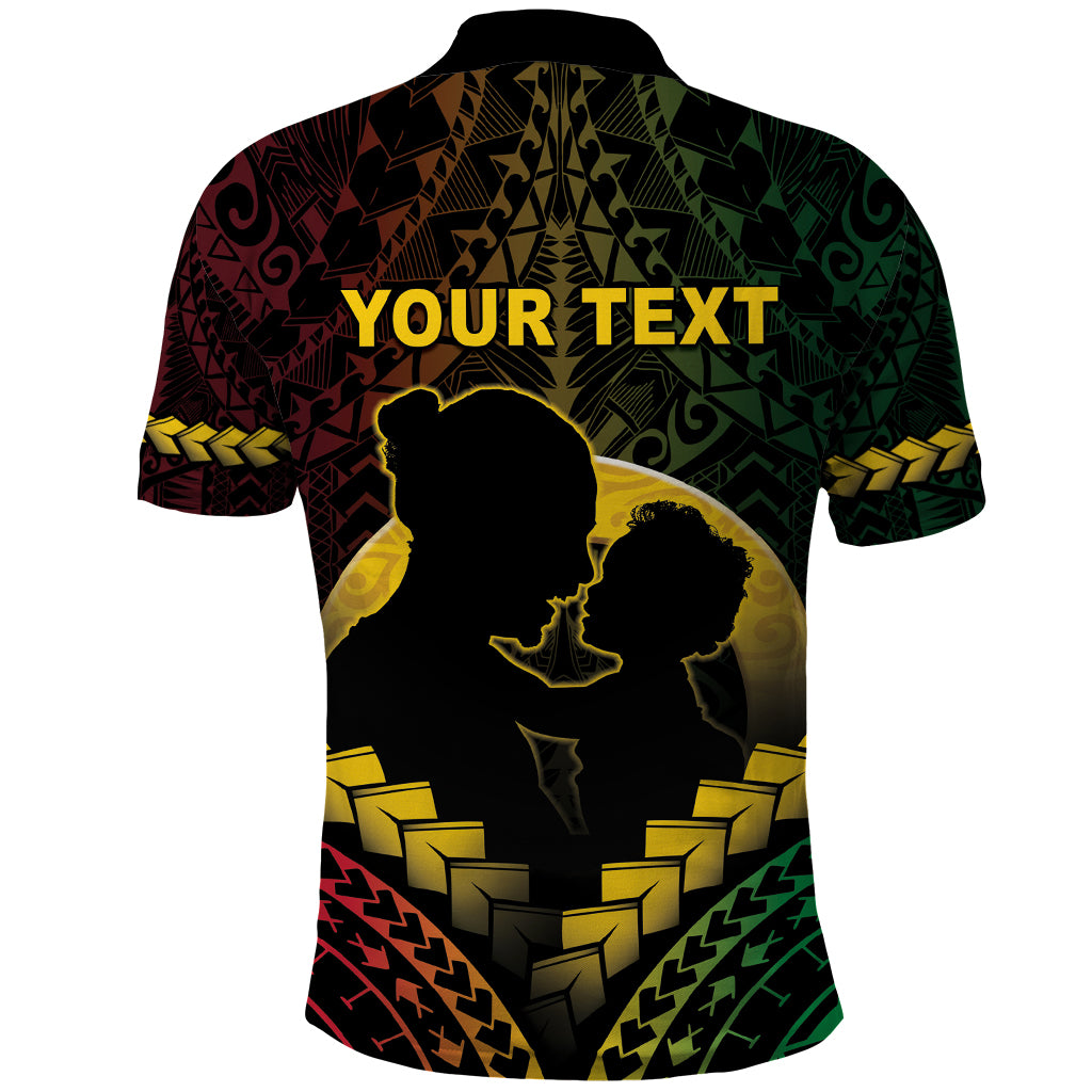 Personalised Vanuatu Happy Father's Day Polo Shirt Mi Lavem Yu Papa Polynesian Tribal