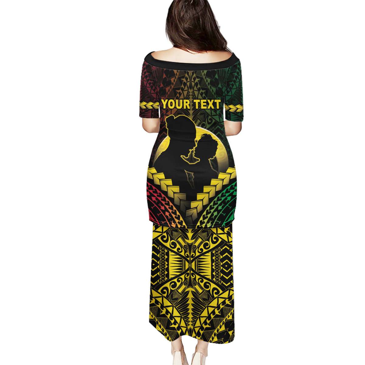 Personalised Vanuatu Happy Father's Day Puletasi Mi Lavem Yu Papa Polynesian Tribal LT05 - Polynesian Pride