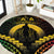 Vanuatu Happy Father's Day Round Carpet Mi Lavem Yu Papa Polynesian Tribal