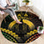 Vanuatu Happy Father's Day Round Carpet Mi Lavem Yu Papa Polynesian Tribal