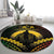 Vanuatu Happy Father's Day Round Carpet Mi Lavem Yu Papa Polynesian Tribal