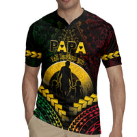 Personalised Vanuatu Happy Father's Day Rugby Jersey Mi Lavem Yu Papa Polynesian Tribal LT05 - Polynesian Pride