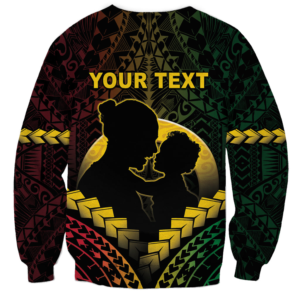 Personalised Vanuatu Happy Father's Day Sweatshirt Mi Lavem Yu Papa Polynesian Tribal LT05 - Polynesian Pride