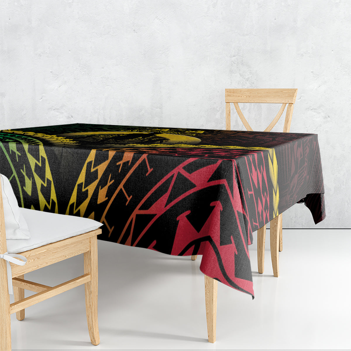Vanuatu Happy Father's Day Tablecloth Mi Lavem Yu Papa Polynesian Tribal LT05 - Polynesian Pride