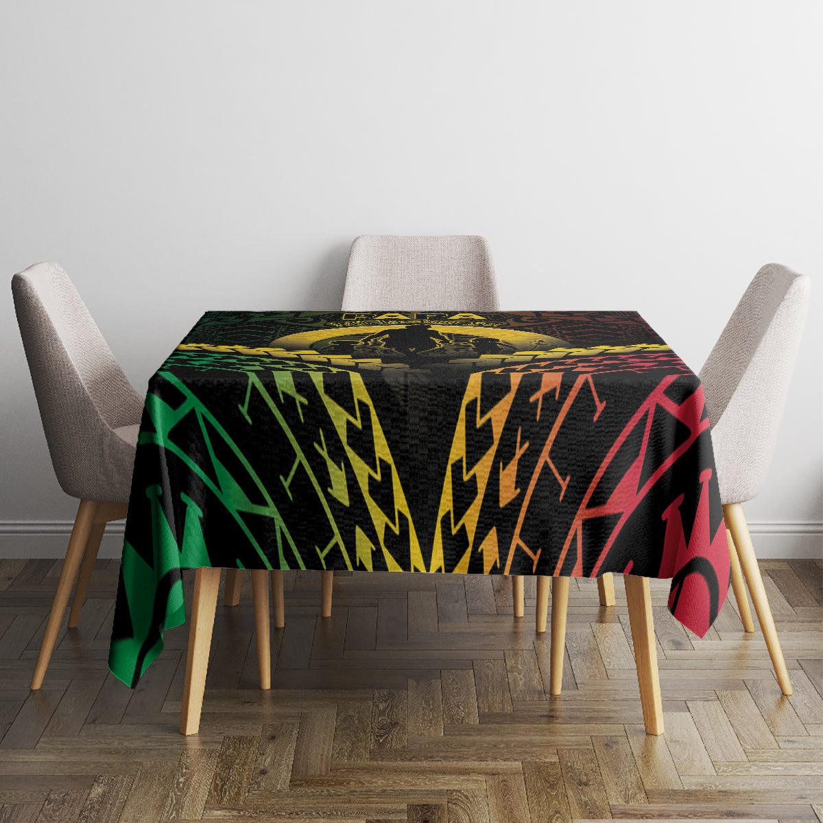 Vanuatu Happy Father's Day Tablecloth Mi Lavem Yu Papa Polynesian Tribal LT05 - Polynesian Pride