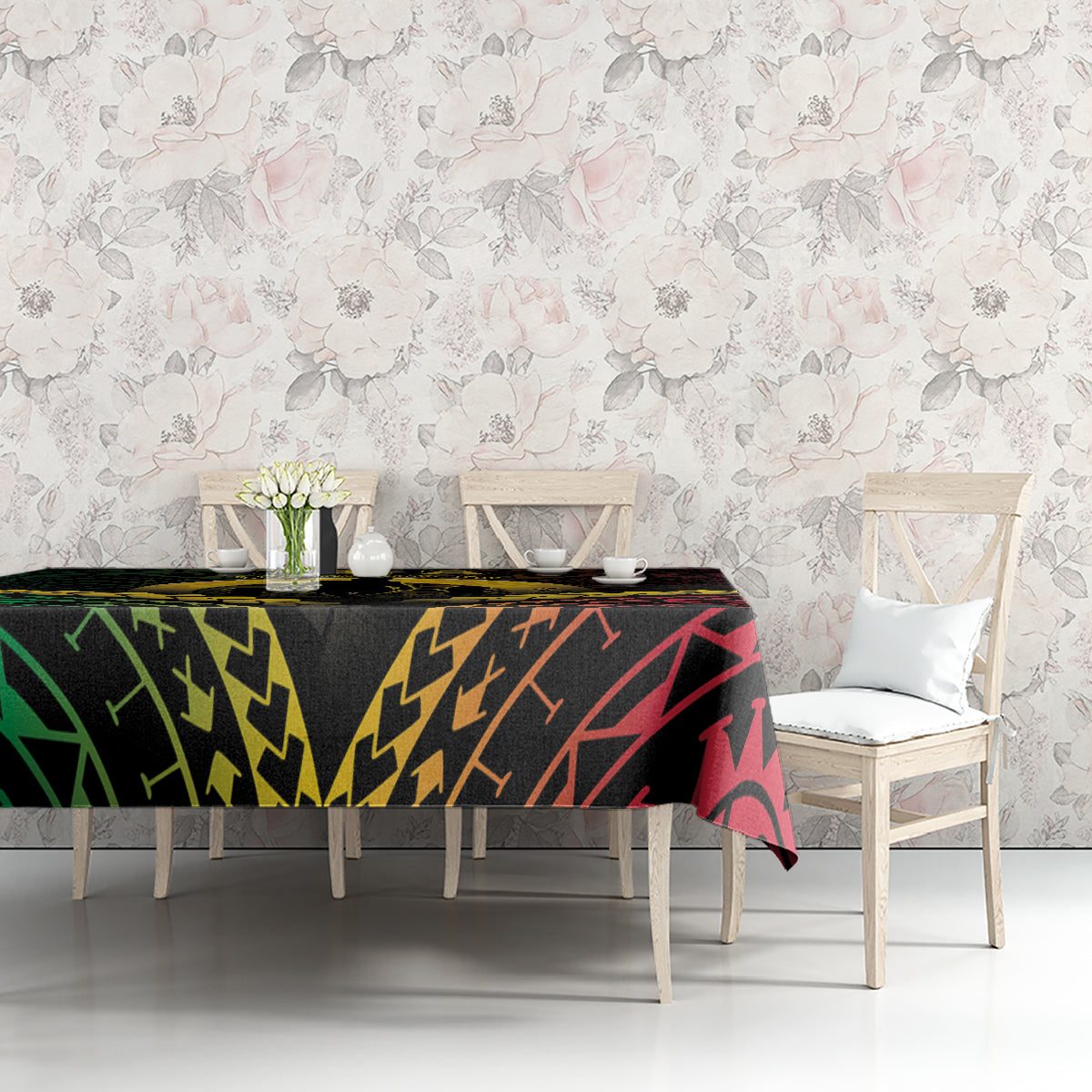 Vanuatu Happy Father's Day Tablecloth Mi Lavem Yu Papa Polynesian Tribal LT05 - Polynesian Pride