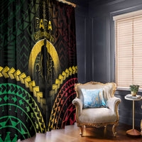 Vanuatu Happy Father's Day Window Curtain Mi Lavem Yu Papa Polynesian Tribal LT05 - Polynesian Pride