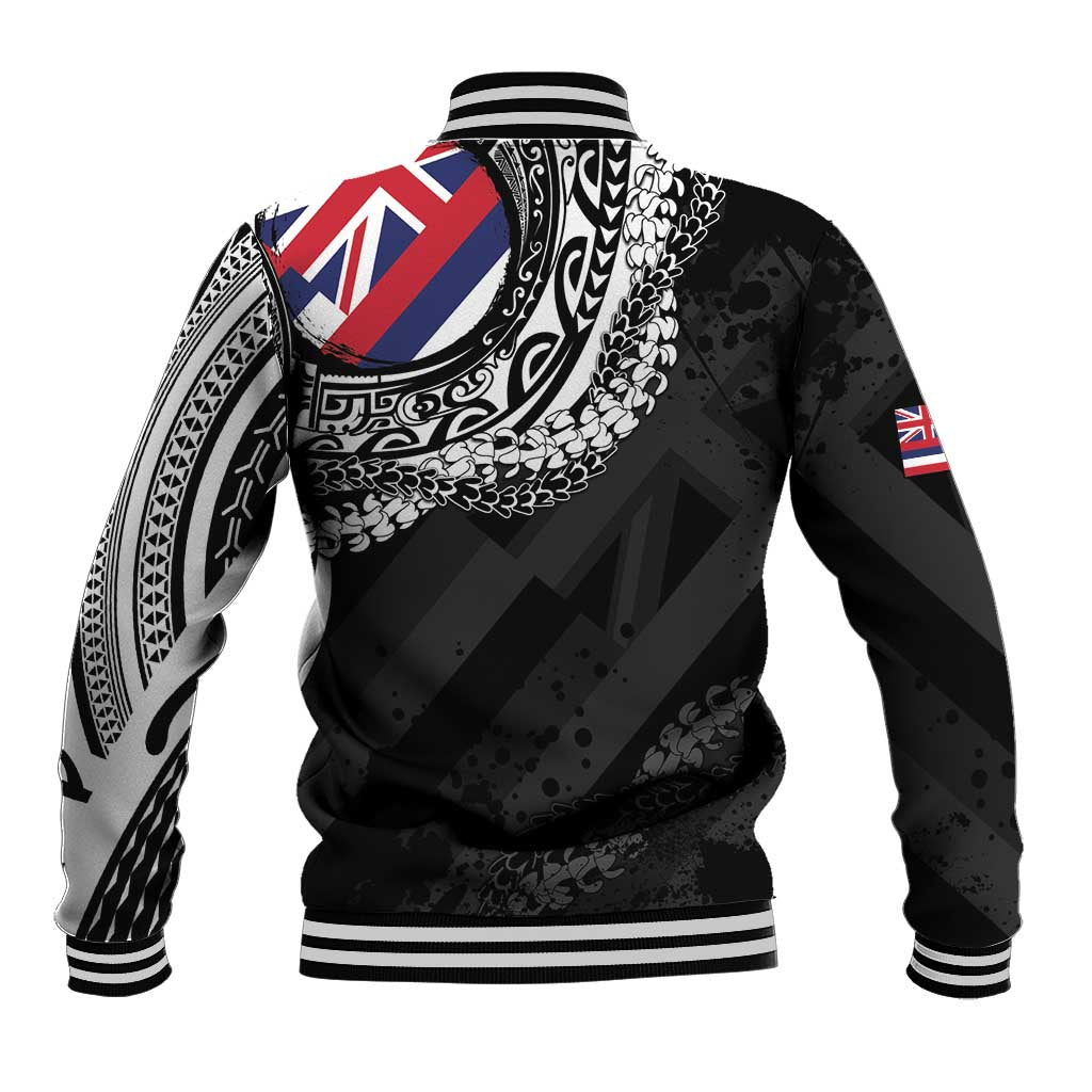Hawaii Flag Day Baseball Jacket Hawaiian Maile Lei LT05 - Polynesian Pride