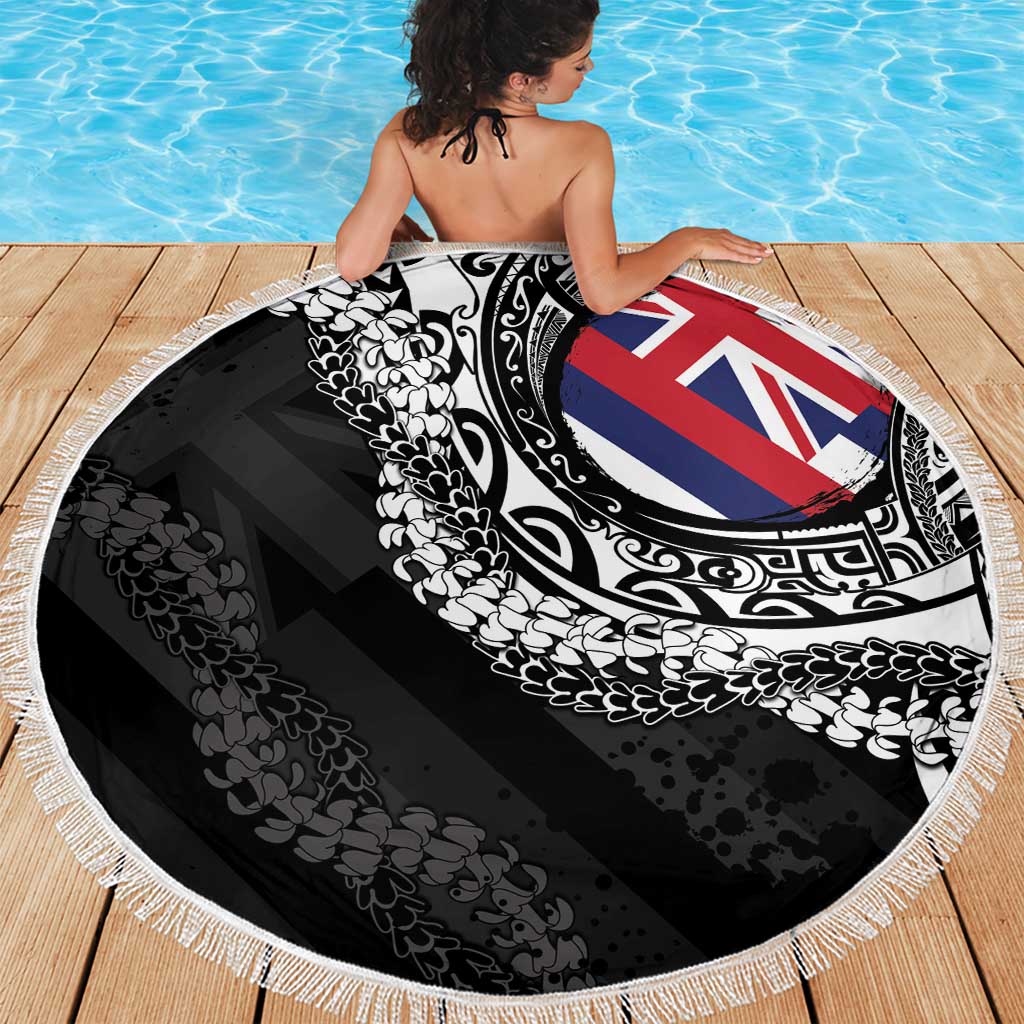 Hawaii Flag Day Beach Blanket Hawaiian Maile Lei LT05 - Polynesian Pride
