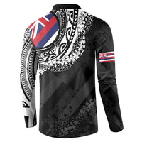Hawaii Flag Day Button Sweatshirt Hawaiian Maile Lei LT05 - Polynesian Pride