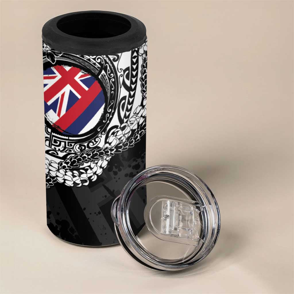 Hawaii Flag Day 4 in 1 Can Cooler Tumbler Hawaiian Maile Lei