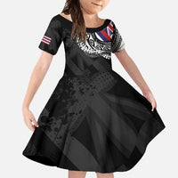 Hawaii Flag Day Family Matching Short Sleeve Bodycon Dress and Hawaiian Shirt Hawaiian Maile Lei