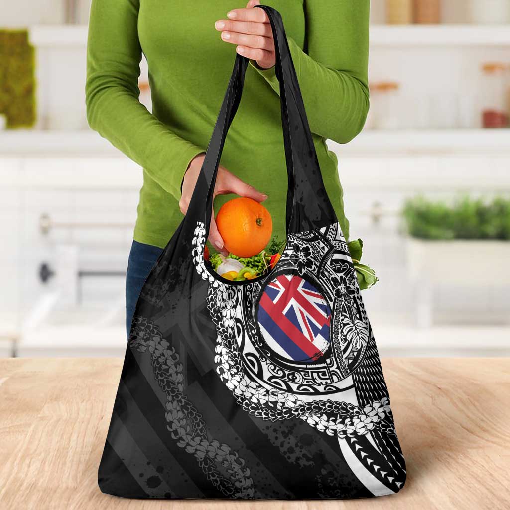 Hawaii Flag Day Grocery Bag Hawaiian Maile Lei LT05 - Polynesian Pride