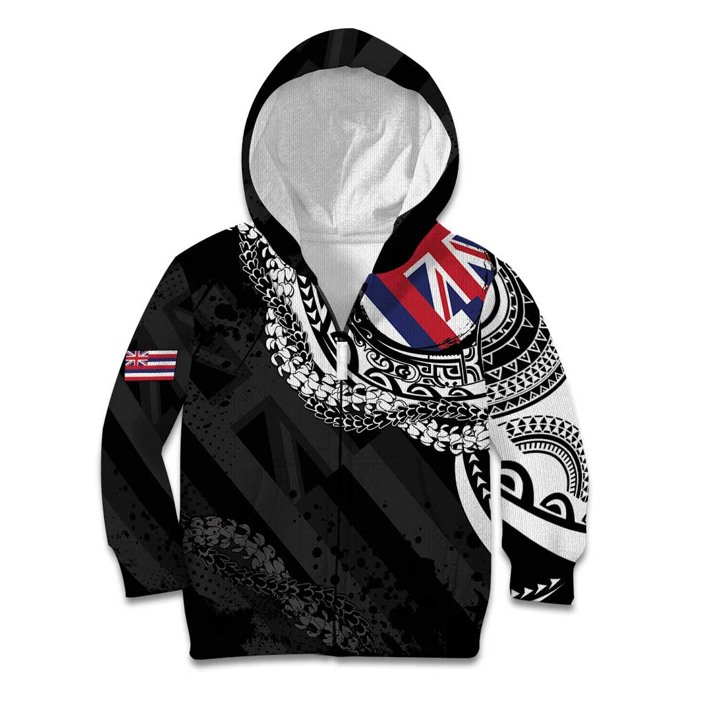 Hawaii Flag Day Kid Hoodie Hawaiian Maile Lei