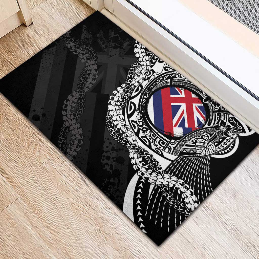 Hawaii Flag Day Rubber Doormat Hawaiian Maile Lei LT05 - Polynesian Pride