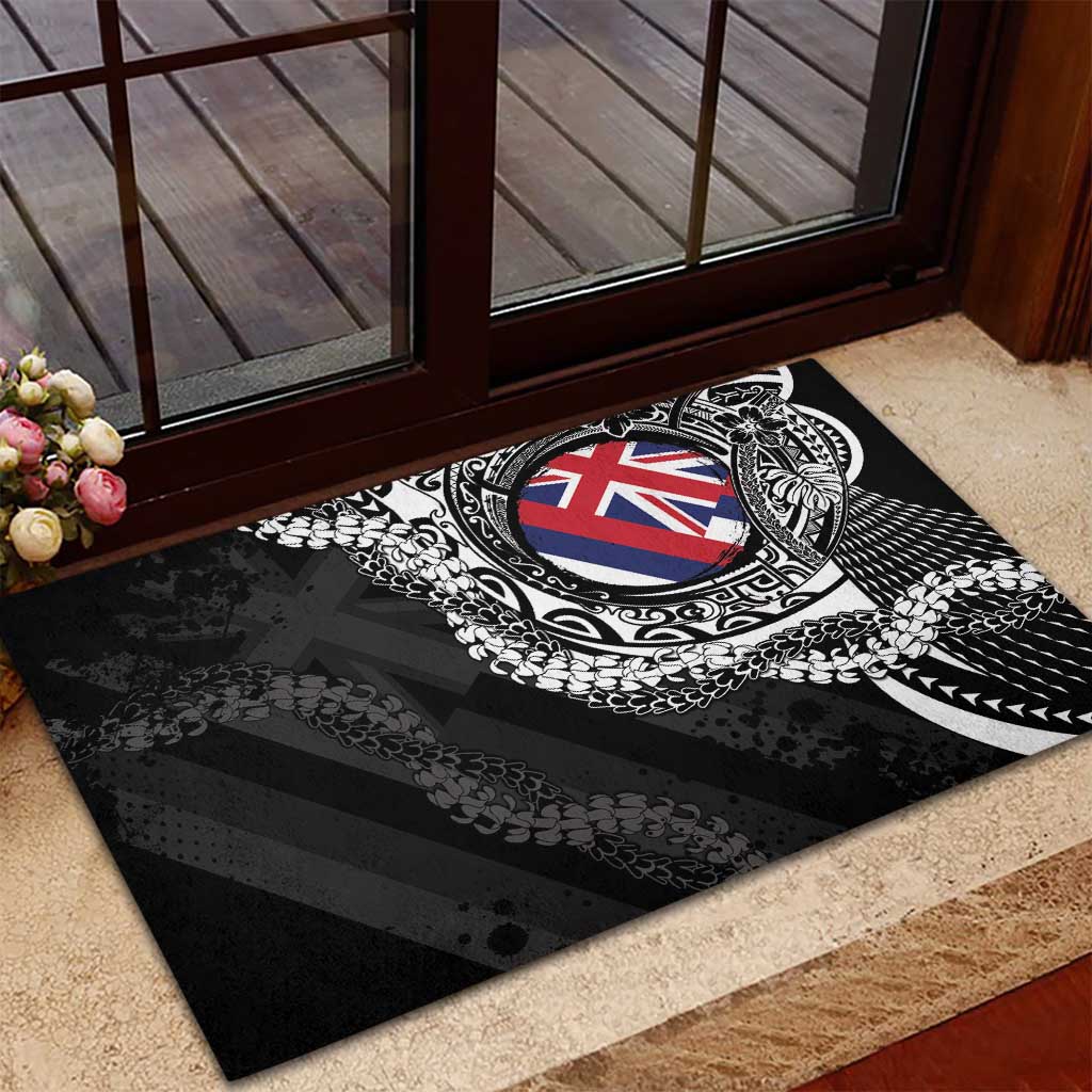 Hawaii Flag Day Rubber Doormat Hawaiian Maile Lei LT05 - Polynesian Pride
