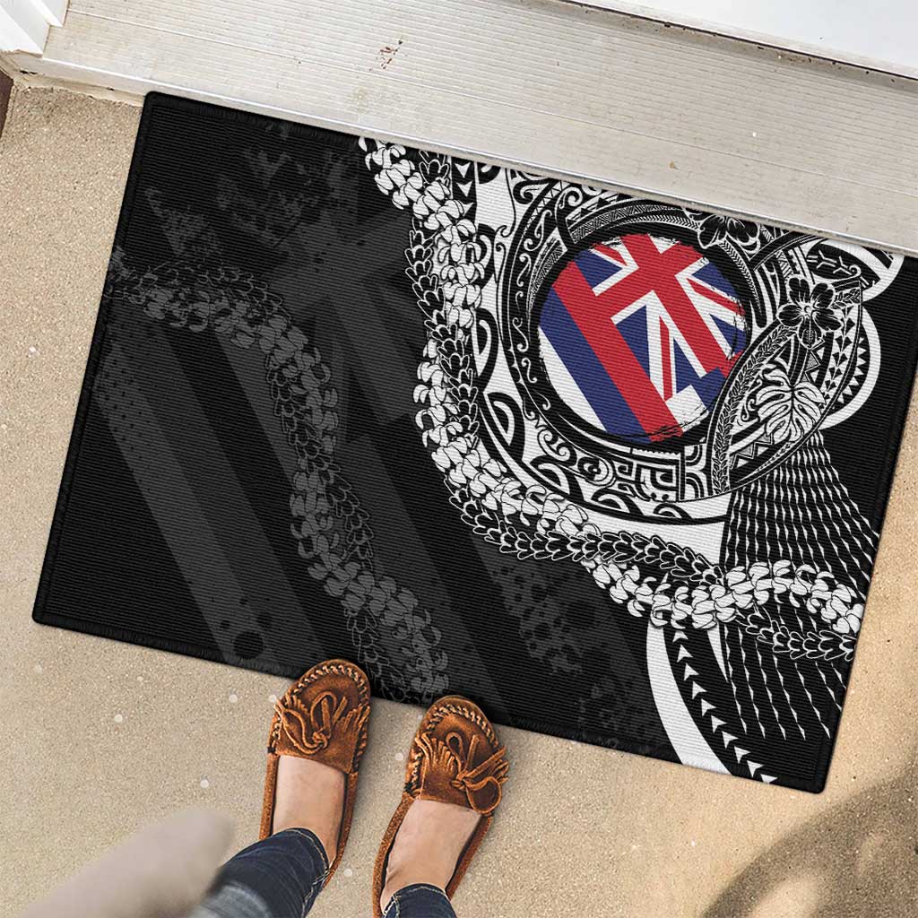 Hawaii Flag Day Rubber Doormat Hawaiian Maile Lei LT05 - Polynesian Pride