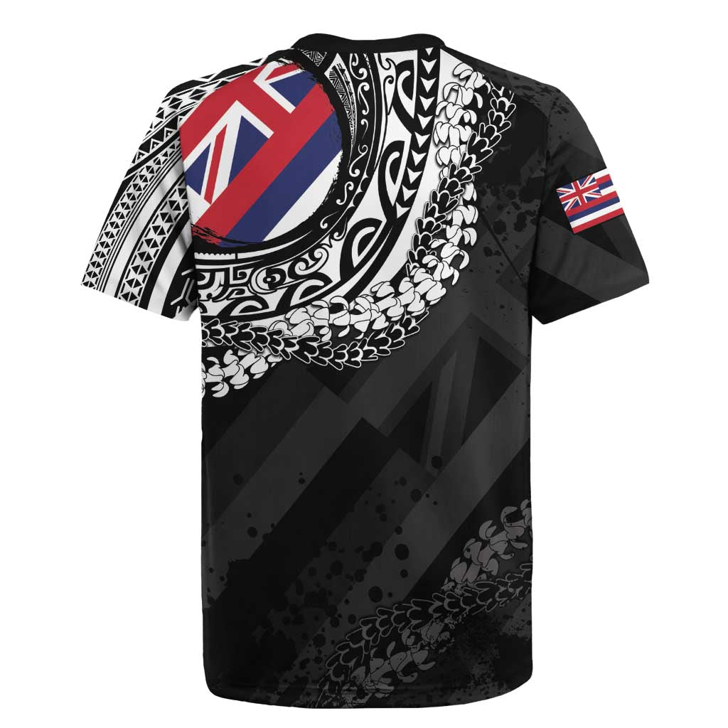 Hawaii Flag Day Rugby Jersey Hawaiian Maile Lei LT05 - Polynesian Pride