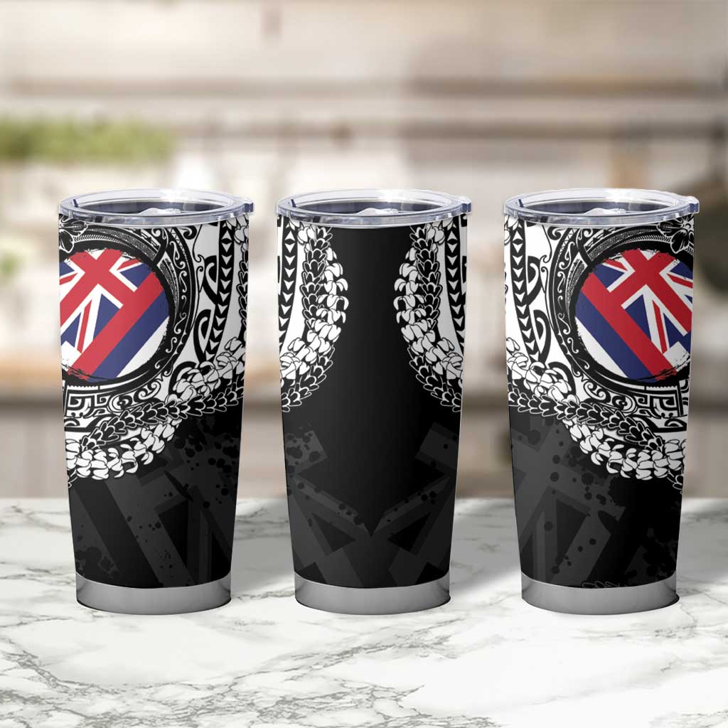 Hawaii Flag Day Tumbler Cup Hawaiian Maile Lei