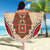 Samoa Language Week Beach Blanket Samoan Motif With Red Hibiscus