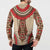 Samoa Language Week Button Sweatshirt Samoan Motif With Red Hibiscus