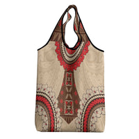 Samoa Language Week Grocery Bag Samoan Motif With Red Hibiscus LT05 - Polynesian Pride