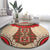 Samoa Language Week Round Carpet Samoan Motif With Red Hibiscus