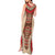 Samoa Language Week Tank Maxi Dress Samoan Motif With Red Hibiscus