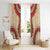 Samoa Language Week Window Curtain Samoan Motif With Red Hibiscus