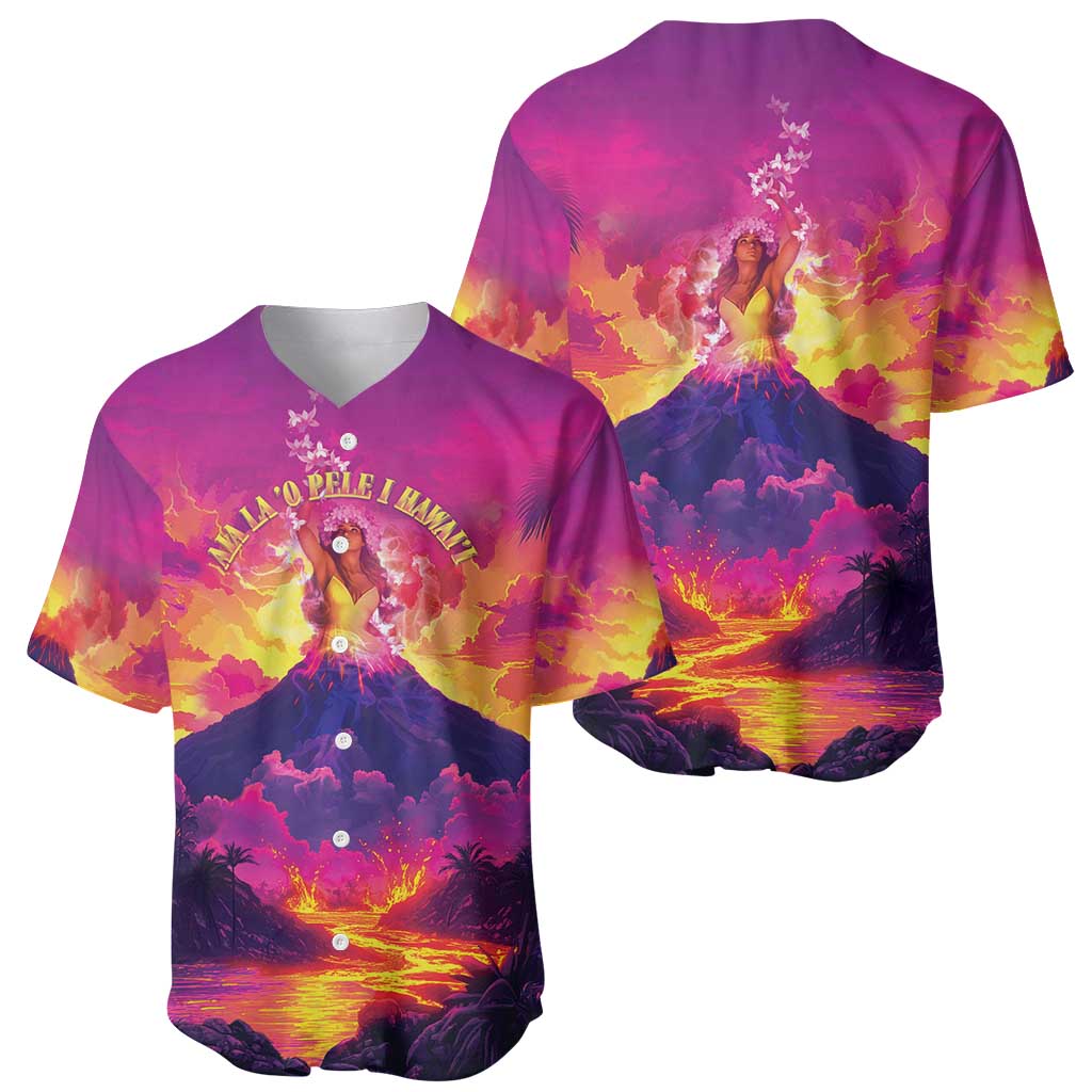 Hawaii Kilauea Volcano Baseball Jersey There Is Pele Goddess Of The Volcano - Polynesian Pride
