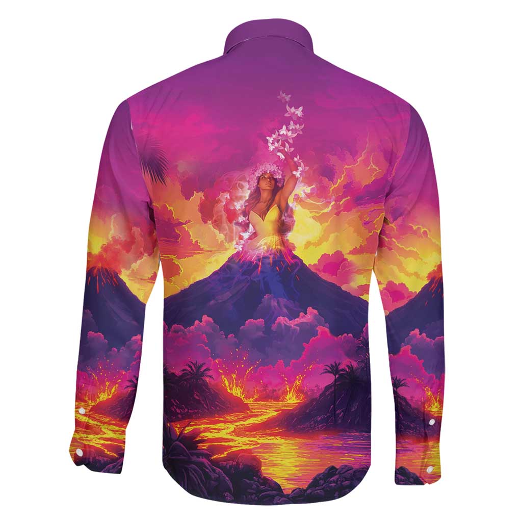 Hawaii Kilauea Volcano Family Matching Summer Maxi Dress and Hawaiian Shirt There Is Pele Goddess Of The Volcano - Polynesian Pride