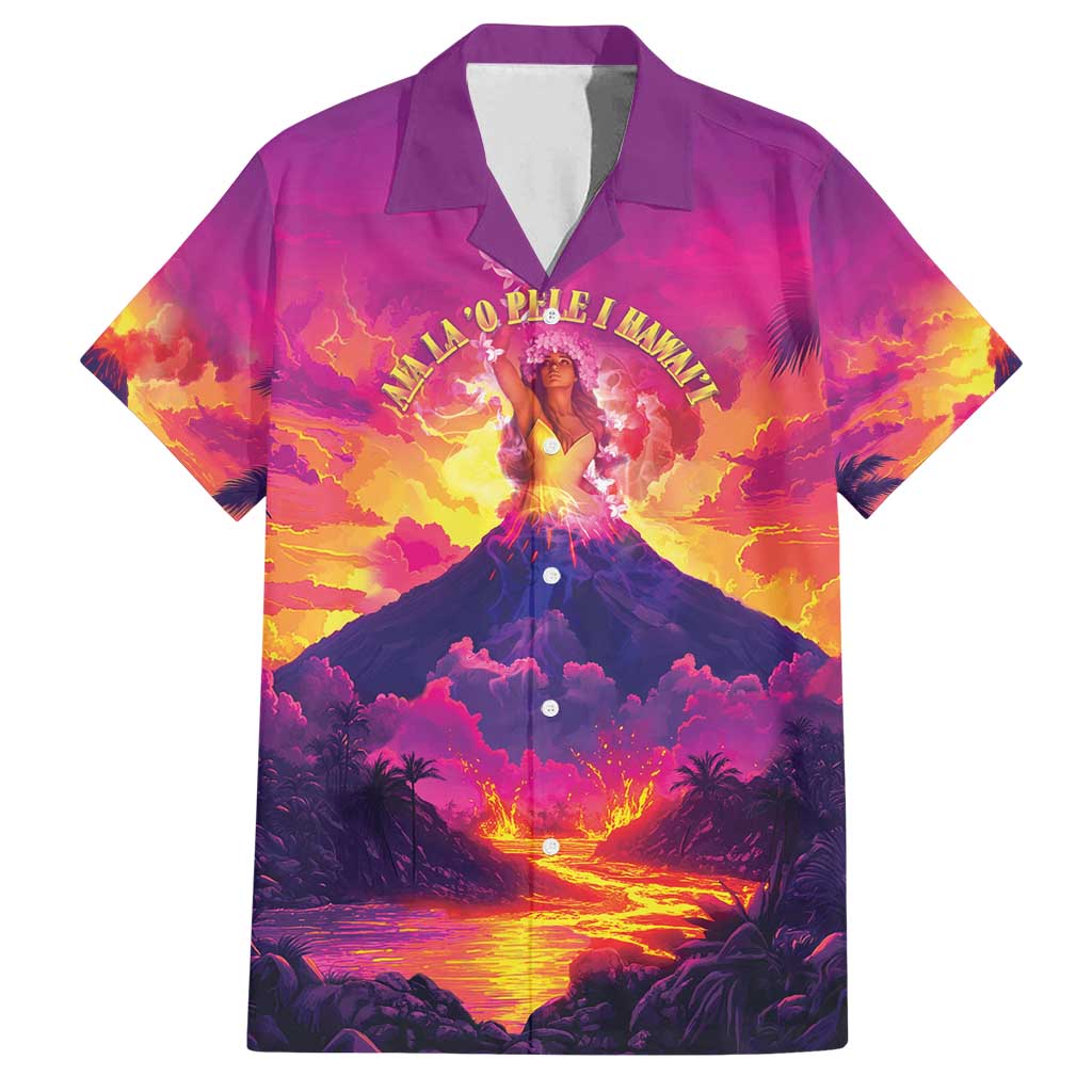 Hawaii Kilauea Volcano Family Matching Tank Maxi Dress and Hawaiian Shirt There Is Pele Goddess Of The Volcano - Polynesian Pride