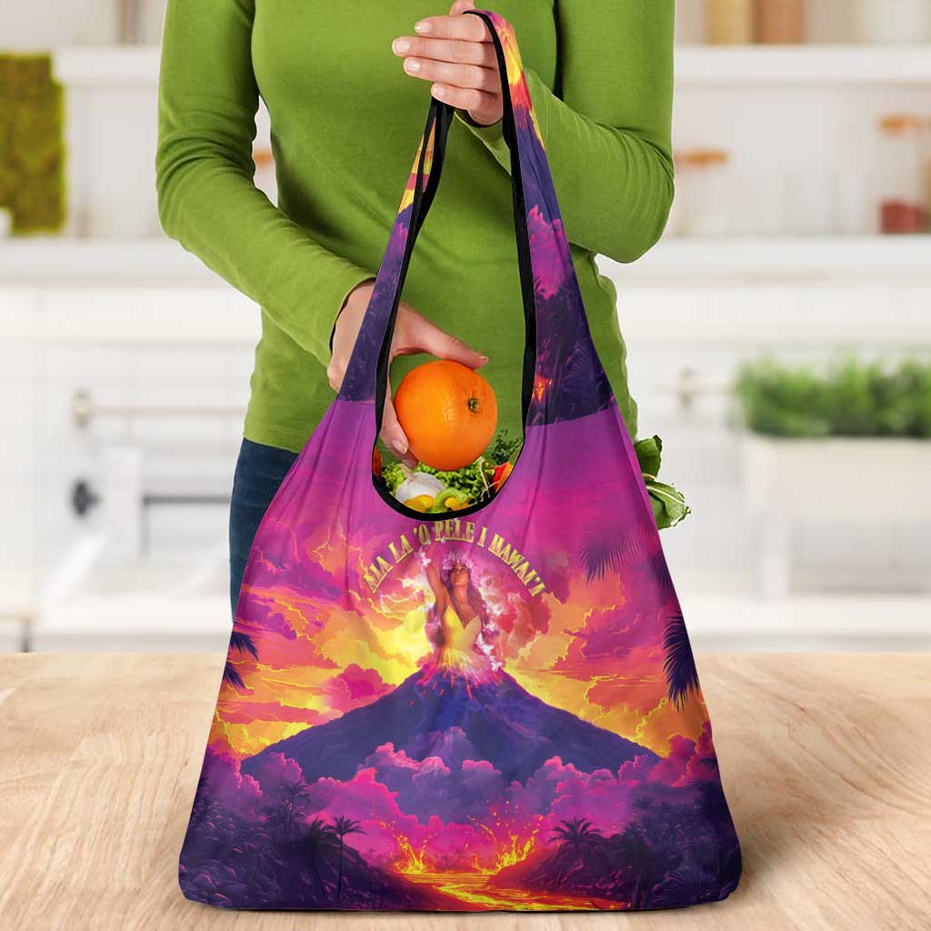 Hawaii Kilauea Volcano Grocery Bag There Is Pele Goddess Of The Volcano LT05 - Polynesian Pride