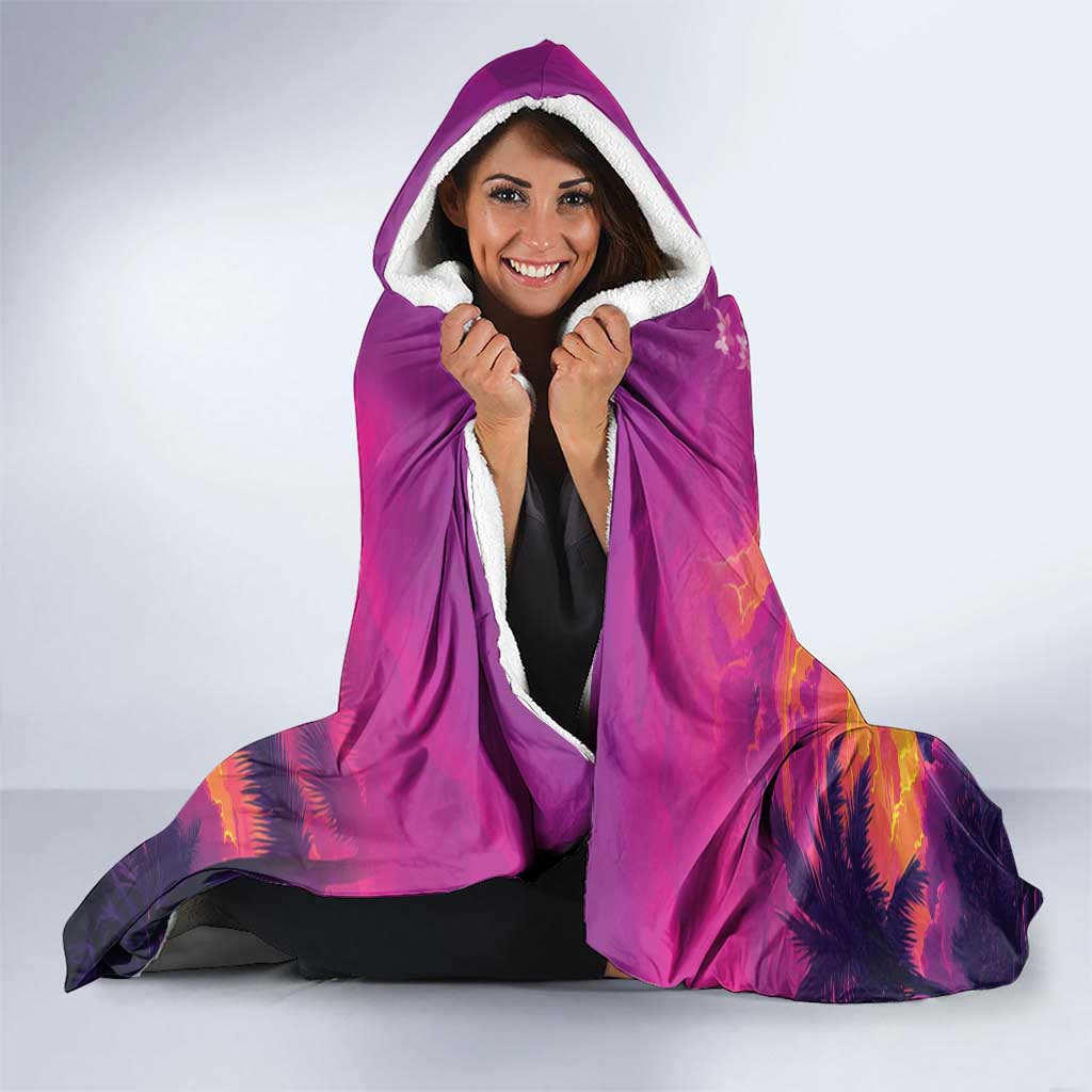 Hawaii Kilauea Volcano Hooded Blanket There Is Pele Goddess Of The Volcano - Polynesian Pride