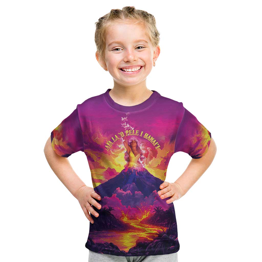 Hawaii Kilauea Volcano Kid T Shirt There Is Pele Goddess Of The Volcano - Polynesian Pride