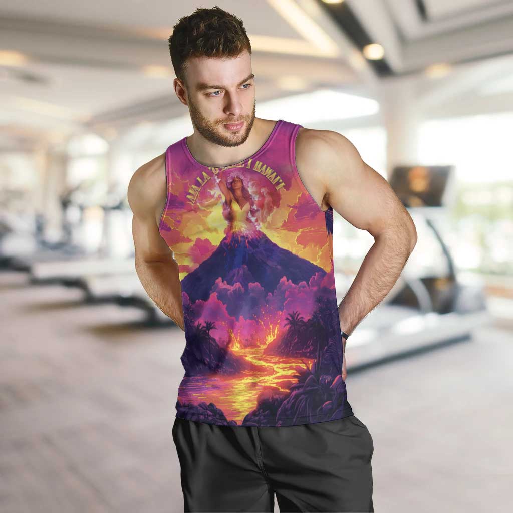 Hawaii Kilauea Volcano Men Tank Top There Is Pele Goddess Of The Volcano LT05 Purple - Polynesian Pride