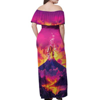 Hawaii Kilauea Volcano Off Shoulder Maxi Dress There Is Pele Goddess Of The Volcano LT05 - Polynesian Pride
