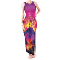 Hawaii Kilauea Volcano Tank Maxi Dress There Is Pele Goddess Of The Volcano LT05 Women Purple - Polynesian Pride