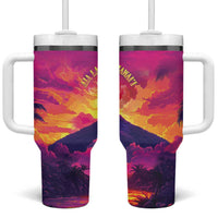 Hawaii Kilauea Volcano Tumbler With Handle There Is Pele Goddess Of The Volcano - Polynesian Pride