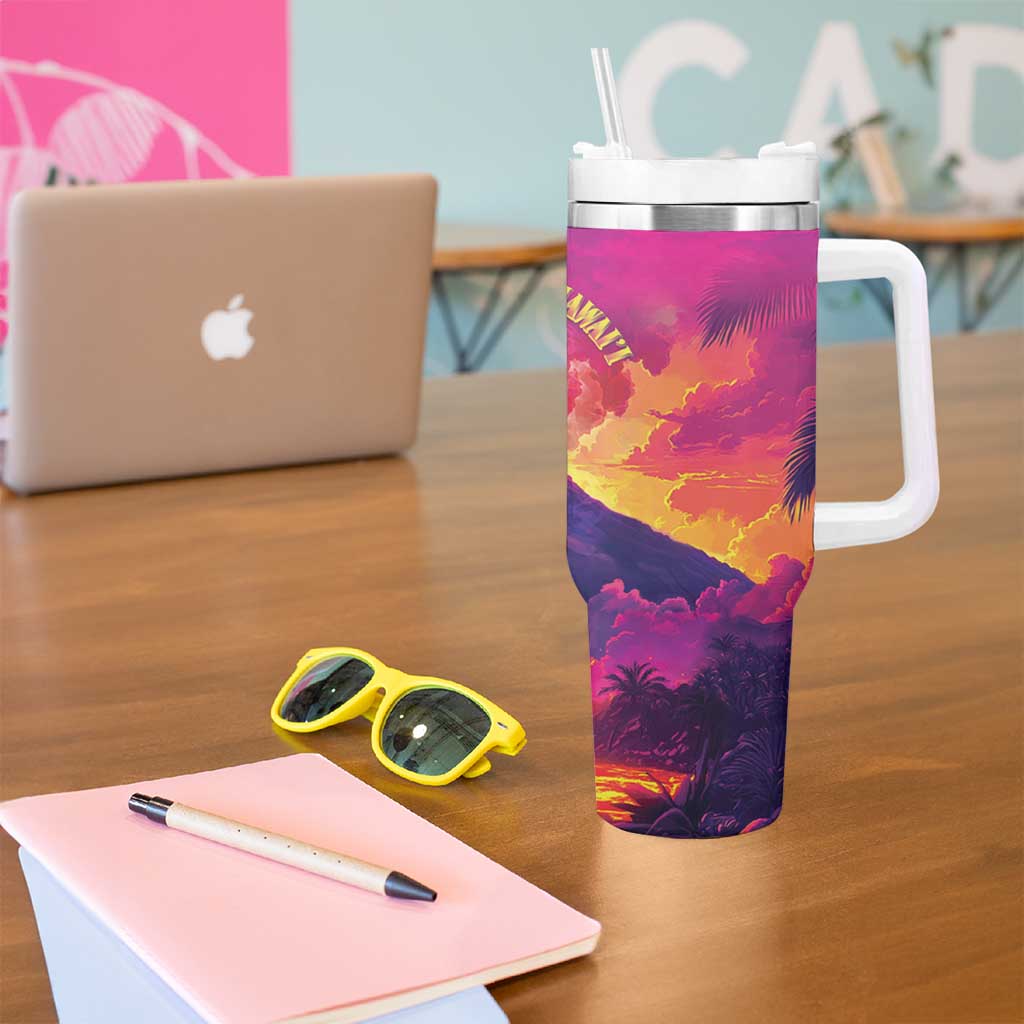 Hawaii Kilauea Volcano Tumbler With Handle There Is Pele Goddess Of The Volcano - Polynesian Pride